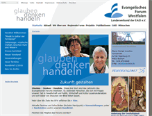Tablet Screenshot of ev-forum-westfalen.de